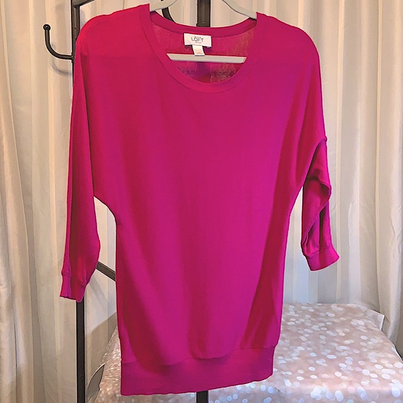 Loft Petite Dark Pink Sweater - Picture 3 of 8
